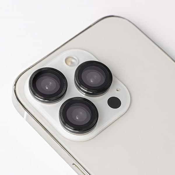 Härdat kameraskydd för iPhone 17 Pro - Svart ram