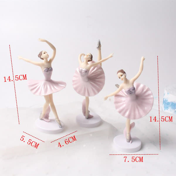 3 stk. Ballerina Kagepynt