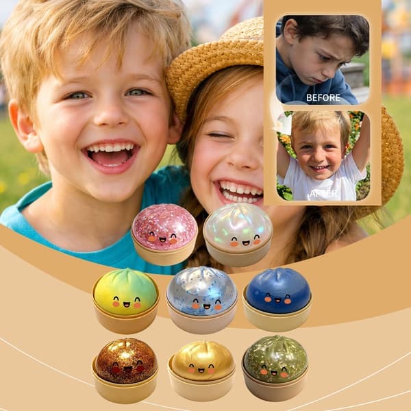 2-pakning Dumpling Squishy Stressball, Stresslindrende Sensorisk Klemmeball