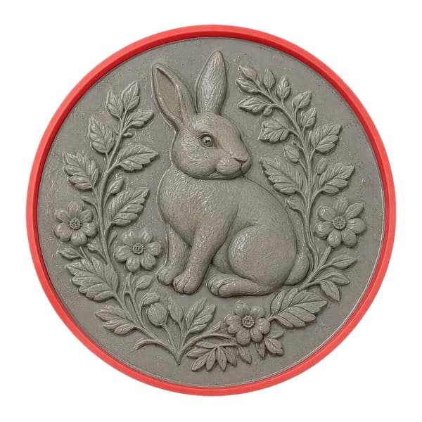 Genanvendelig solsikke trædestensform, havegangsbelægningsform-kanin Rabbit