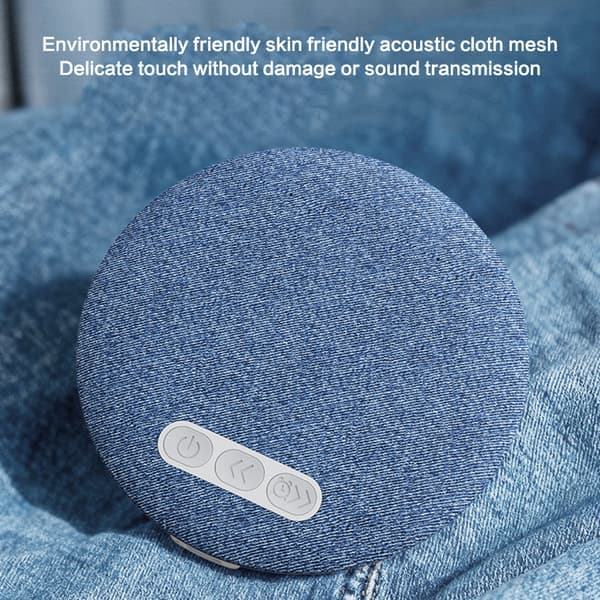 Bluetooth sovepute-høyttaler, benledning lyd, hvit støymaskin, volumkontrolltimer for sidesovere blå
