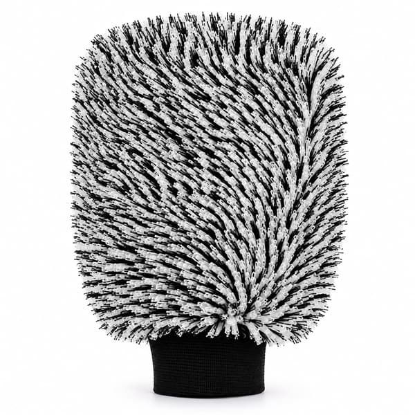 SVOPFW Mikrofiber Biltvättshandske, Biltvättshandske, Svart & Vit Black & White