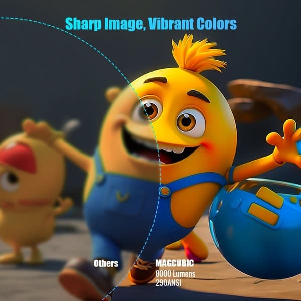 2026 HY300 Pro+ Android 14 Smart Projektor 4K, Indbygget Højttaler