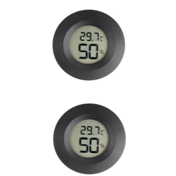 Mini hygrometertermometer, LCD digitalt hygrometer, lite innendørs hygrometertermometer, hjemmetermometer hygrometer, reptil 2 stk 2pc