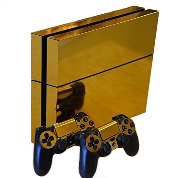 10188 PS4-pelikonsolin tarra - kultapinnoitus