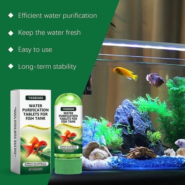 1-5x Kraftig Akvarium Vannrensetablett, Rask Vannrensing, Aqua Safe for Akvarium, 2 stk 2pcs