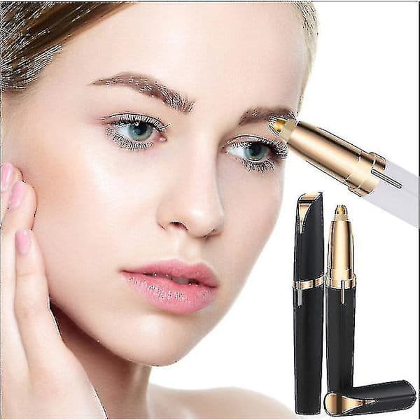Kvinner Flawless Brows Ansiktshårfjerner Elektrisk Øyenbrynstrimmer Epilator Hvit White