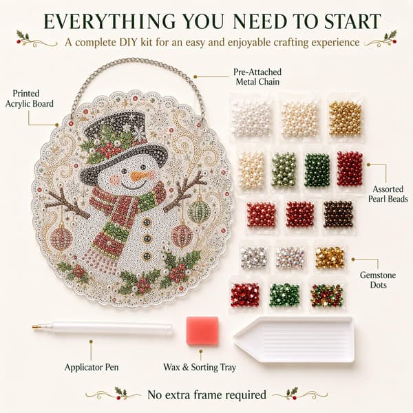 Jul Pärla Diamantmålning Solfångare Kit, DIY Hantverk (#E, 12in) 12in #E