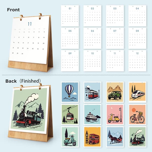 Mal efter tal kalender 2027 - Køretøjskalender Mal efter tal Vehicle