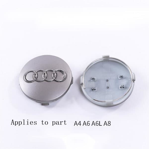 Passar Audi navkapsel standard 60MM navkapsel (4 st) (Askgrå)