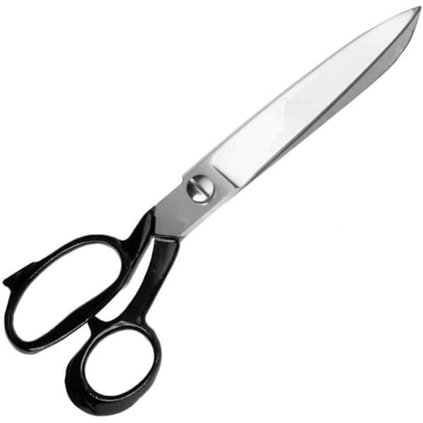 Sysaks, profesjonell skreddersaks, stoffklær, lær, jeans, rustfritt stål, 20,5 cm