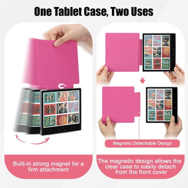 Avtakbart magnetisk etui til BOOX Go 7 Rosa Pink