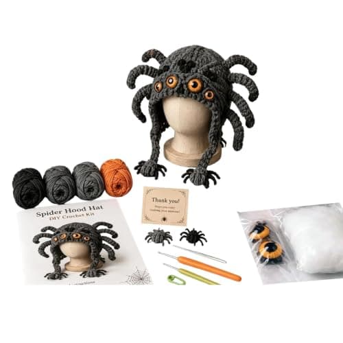 Halloween Monster Hættehat DIY Hæklesæt til Begyndere, #B #B