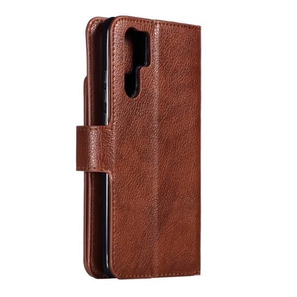 Huawei P30 Pro, Plånboksfodral med 9 kortfack, Brun, Brun