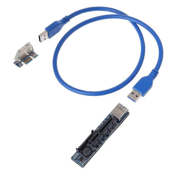Usb3.0 Adapterkort PCI-E1X til X4 PCI E Grafikkort Forlengelseskabeladapter