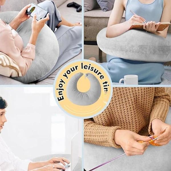 Ergonomisk strikkepude | U-formet læsepude til seng og sofa, forbedrer kropsholdning