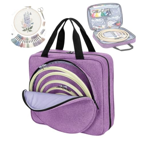 Broderigarn Organizer Väska – Förvaringsväska för Korsstygn, Endast Väska Purple