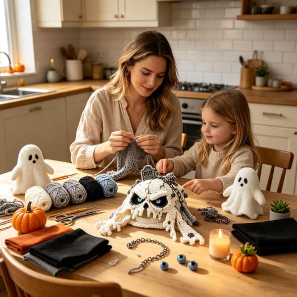 Halloweenhatt DIY heklesett, Fantasyhettehatt DIY heklesett, Spøkelse Ghost