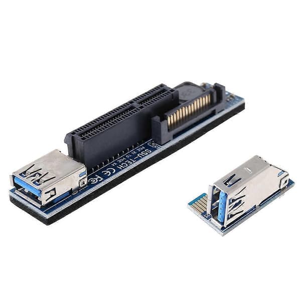 Usb3.0 Adapterkort PCI-E1X til X4 PCI E Grafikkort Forlængerkabel Adapter
