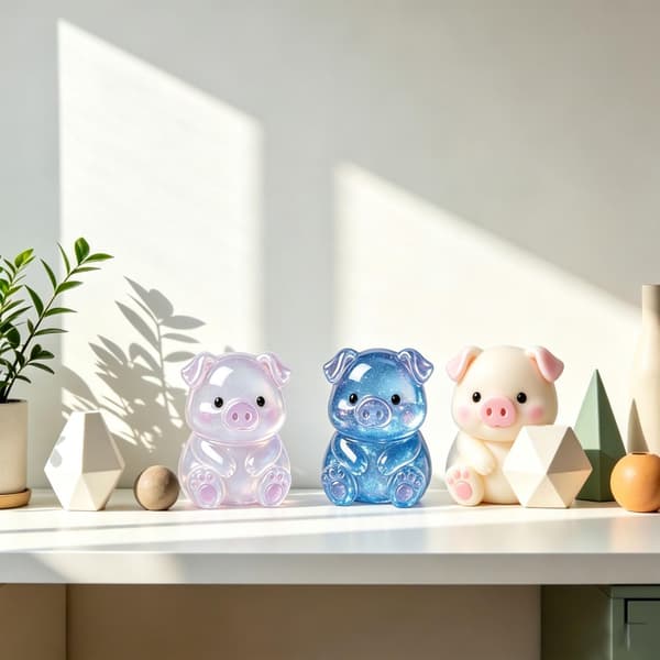 3D Gris Silikoneform, Sød Gris Epoxyharpiksform til Betonstøbning Pig