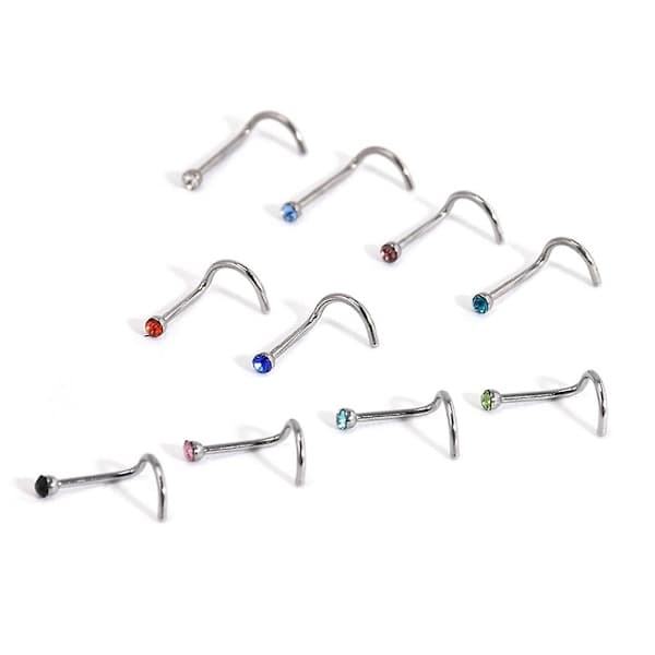30 stk/sett Nese Piercing Smykker, Rustfritt Stål