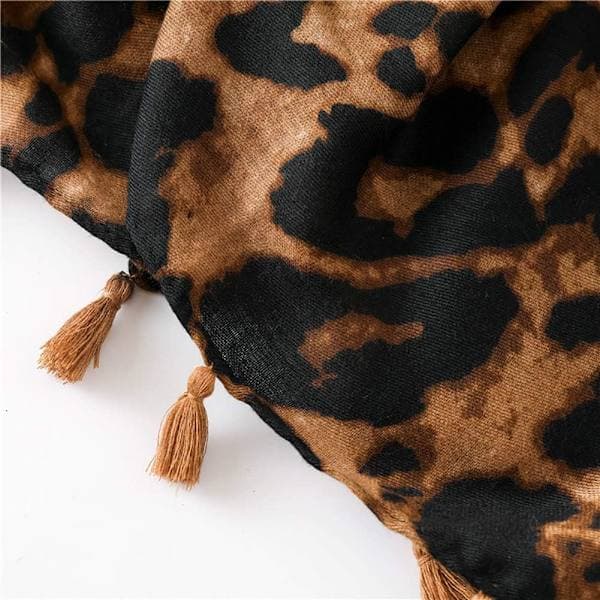 Leopardmønstret sjal for kvinner - Pashmina sjal