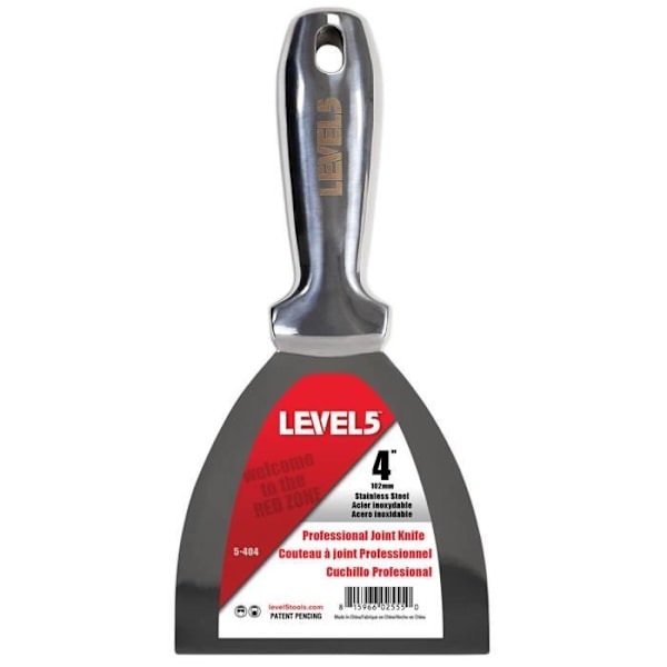 Spatel i rostfritt stål, Professionell målarspatel, Gipsspatel, 4"-102 mm LEVEL5 5-404