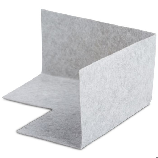 3D non-woven invändigt hörn, tätningshörna för balkong, badrum, dusch, LEVEL+ G03 - 8 stycken Grå