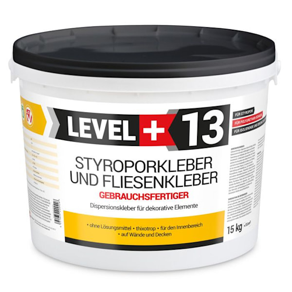 SET expanderad polystyren lim dispersion lim dekor takplattor RM13 - 15KG + triangulär tandad spatel