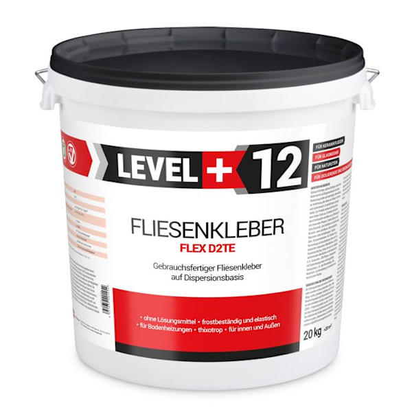 Kakellim Färdigt att använda Dispersionslim RM12 - 20KG + triangulärt tandad spatel