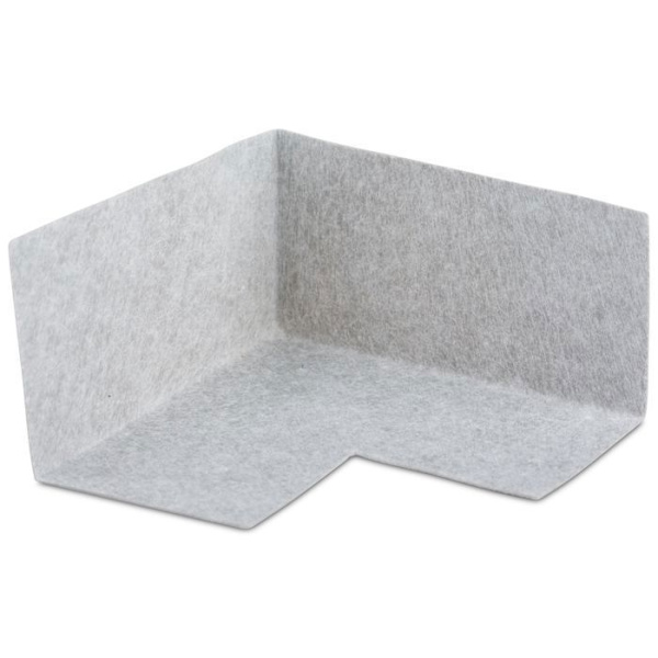 3D non-woven invändigt hörn, tätningshörna för balkong, badrum, dusch, LEVEL+ G03 - 8 stycken Grå