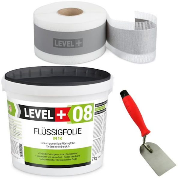 Tätningssats - LEVEL - SET02 - 7 kg vätskefilm - G02 tätningslist - Vattentålig grå