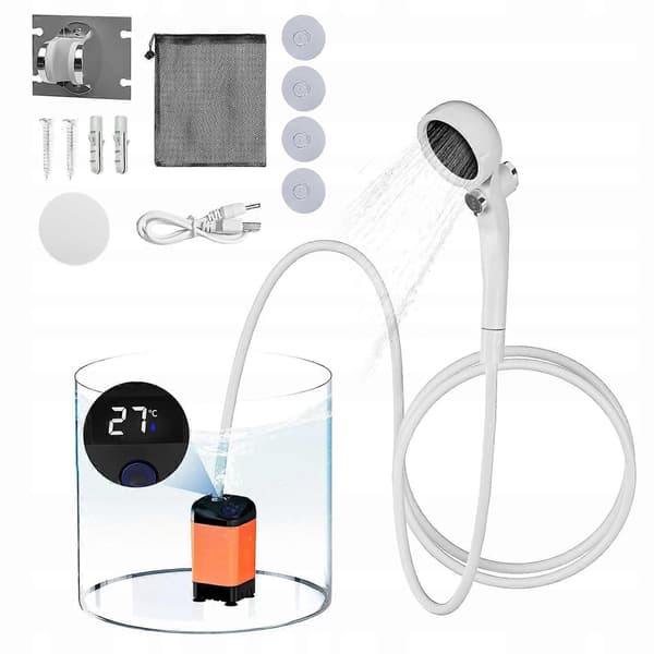 Turistdusch Campingdusch Batteri 4800mah