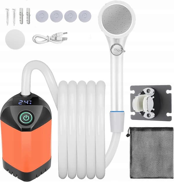 Turistdusch Campingdusch Batteri 4800mah
