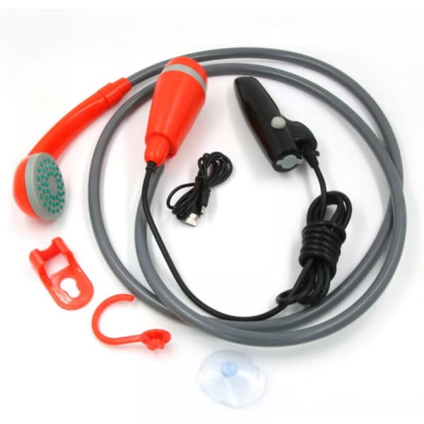 Portable USB Electric Shower for Car, Rechargeable Lithium Battery, Orange