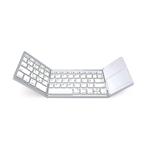 Vikbart Bluetooth-tangentbord Silver Sølv