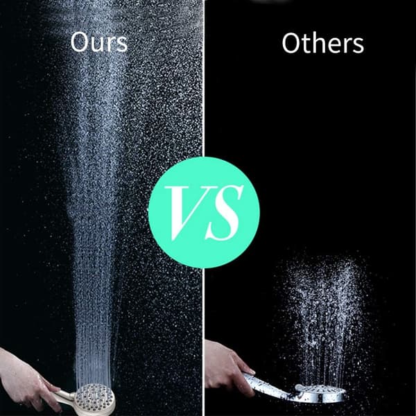 Handhållet duschhuvud, Combo 5 Spray-inställningar Högtrycksduschhuvud med 3-vägs vattenomledarslangset