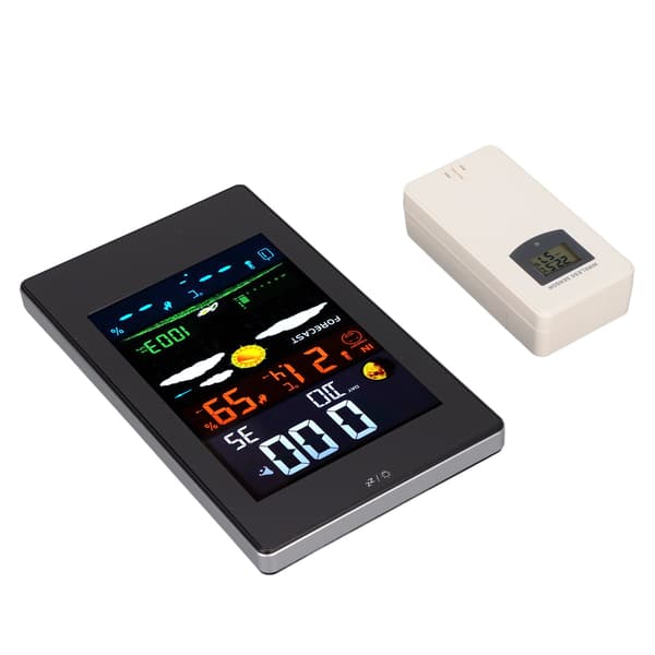 USB-driven väderstation med luftfuktighets- och temperaturövervakning samt prognosklockfunktion