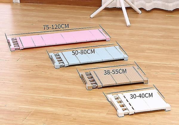Utdragbar DIY garderobsavdelare - Vit