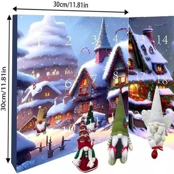 2025 Jul Tomte Adventskalender: 24-dagars nedräkning med samlarobjekt Tomtedockor