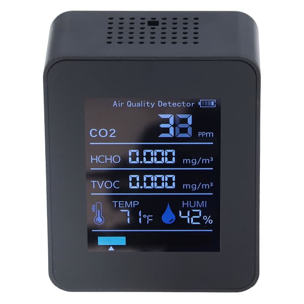5-i-1 Luftkvalitetsdetektor 60 Dagars Datalagring Lång Uthållighet LED Digital Display USB-Laddning CO2-Detektor