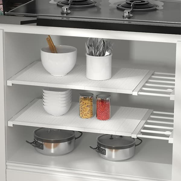 Utdragbar DIY garderobsavdelare - Vit