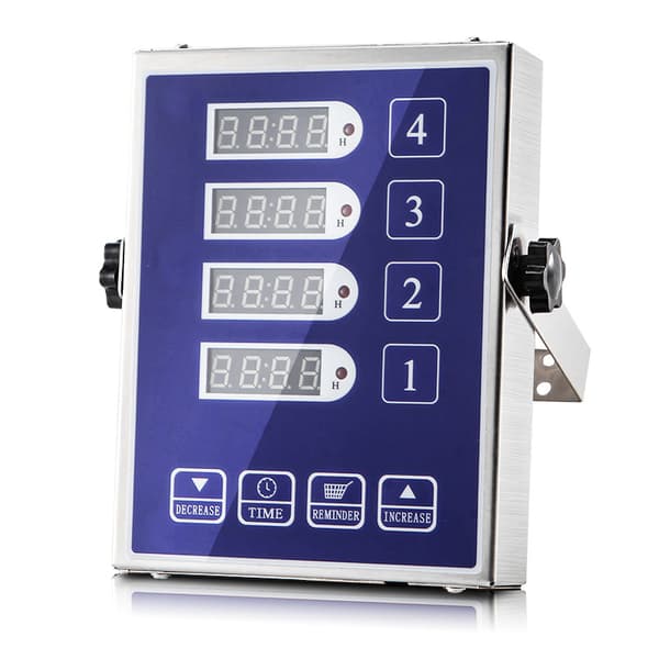 Kommersiell 4-kanals kökstimer restaurangtimer högt alarm C