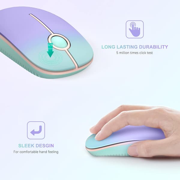 Wireless Mouse - 2.4G Slim Portable Computer Mice