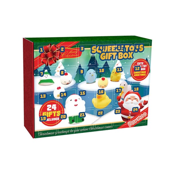 24 Dagars Julkalender Mochi Djur Squishy Leksaker Julklappar