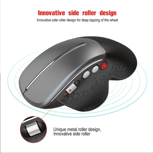 Trådlös Bluetooth-mus, ergonomisk design, tyst, bärbar