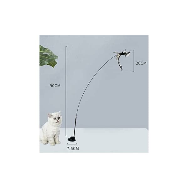 Cat Feather Toy, Creative Feather Teaser Toy for Cat Exercise and Bird Interaction