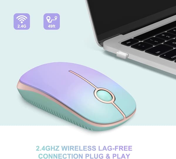 Wireless Mouse - 2.4G Slim Portable Computer Mice