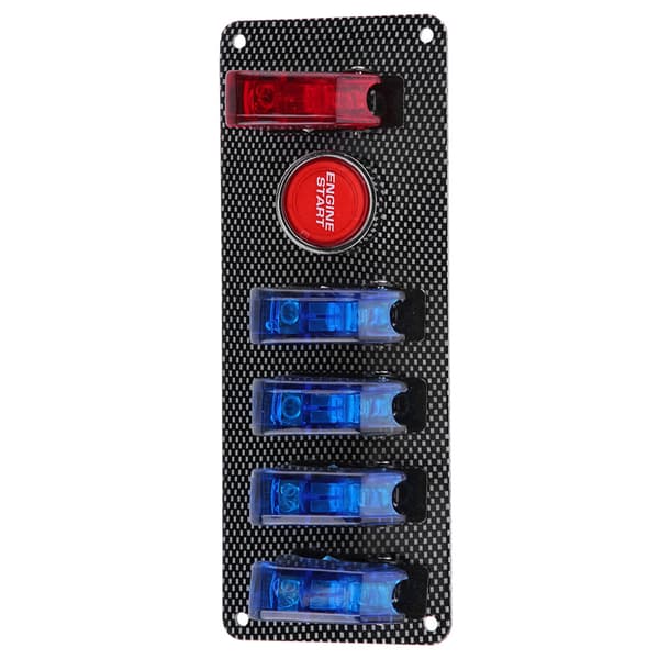 6 i 1 Racing Bil Auto Tändningslås Panel Motor Startknapp Kontroll Kit 12V