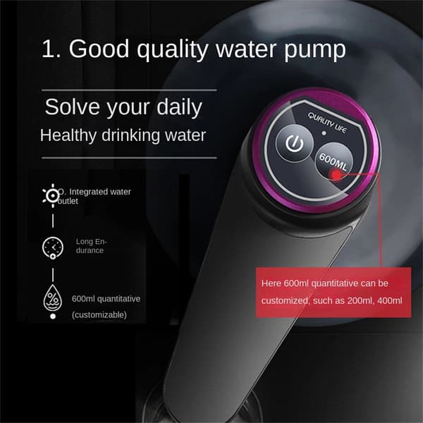 Plast vattenpump, elektrisk för hushållens intelligenta vatten Vit White